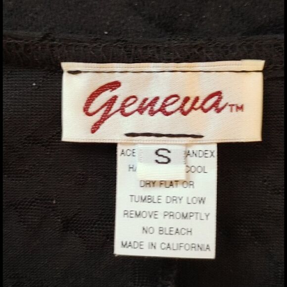 LADIES BLACK PULLOVER STRETCH TOP BY GENEVA - Picture 5 of 6